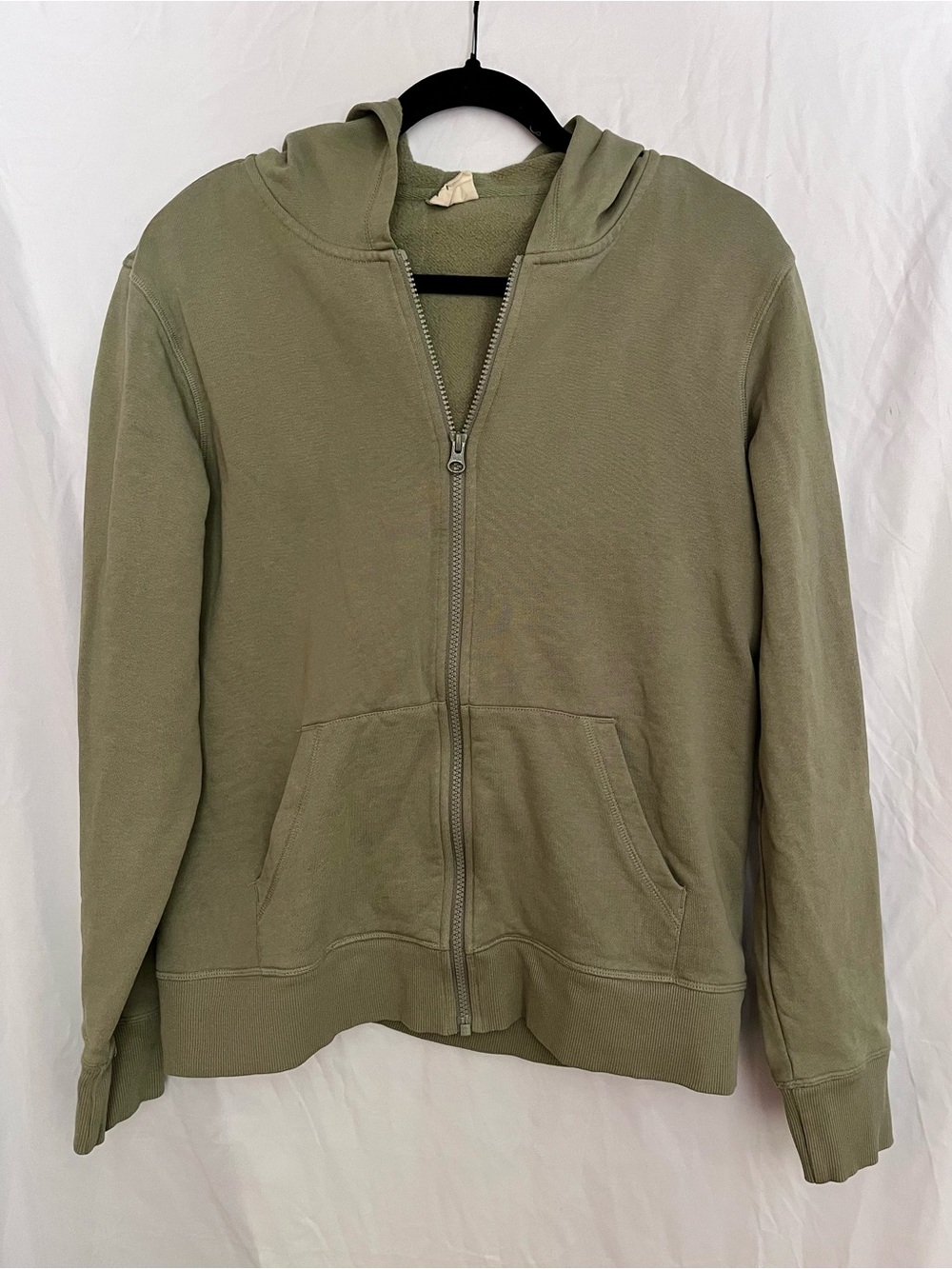 Sage Green Full-Zip Hoodie